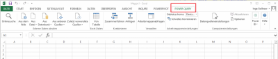 Power Query Tab im Excel Ribbon