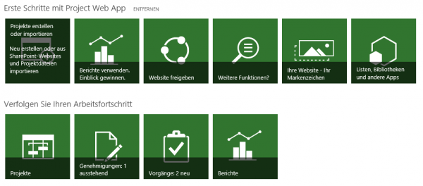 Erste Schritte mit Project Web App und Verfolgen Sie Ihren Arbeitsfortschritt