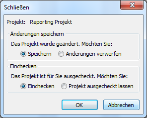 Projekt speichern und entdecken