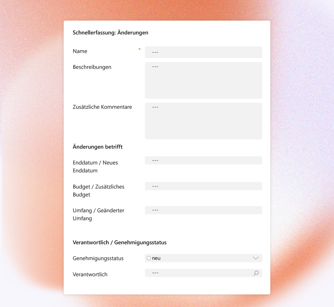 1 Operatives Projektmanagement Änderungen