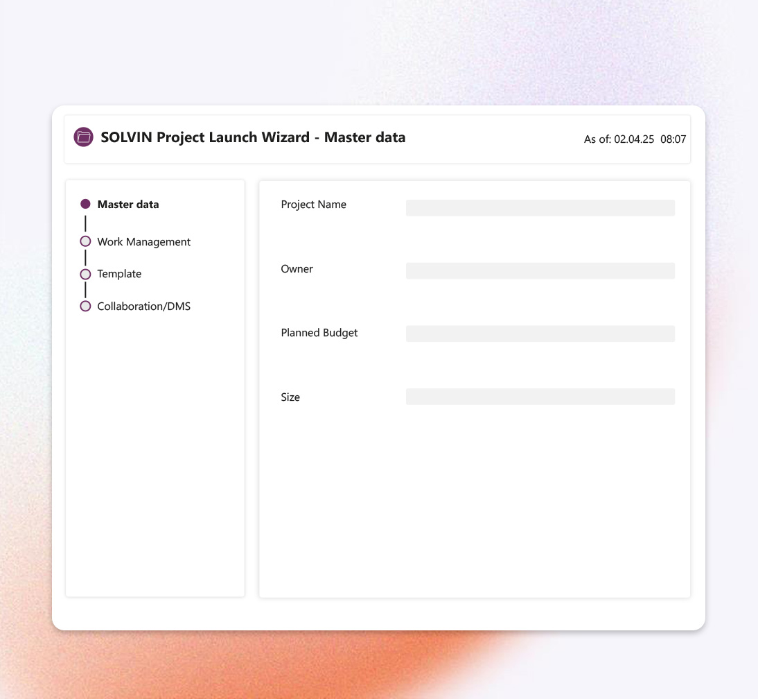 1 Operatives Projektmanagement Launch Wizard