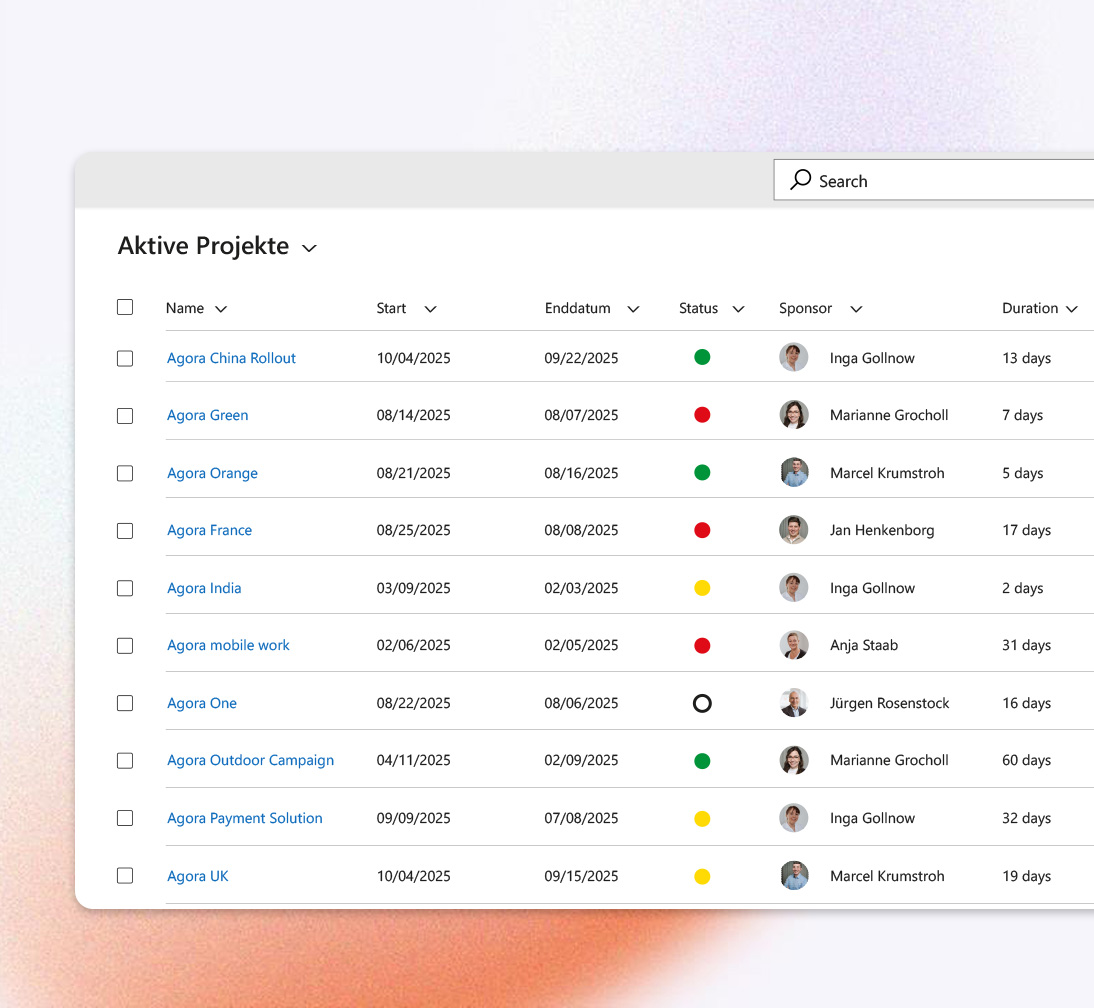 1 Operatives Projektmanagement Programmübersicht