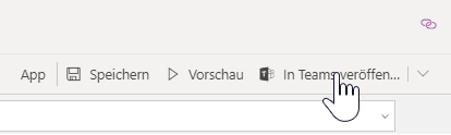 In Teams veröffentlichen