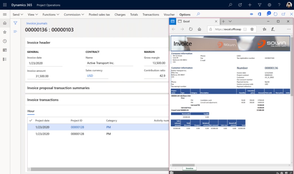 Microsoft Dynamics 365 Project Operations Projektabrechnung