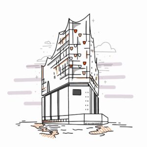 Illustration von der Elbphilharmonie Hamburg